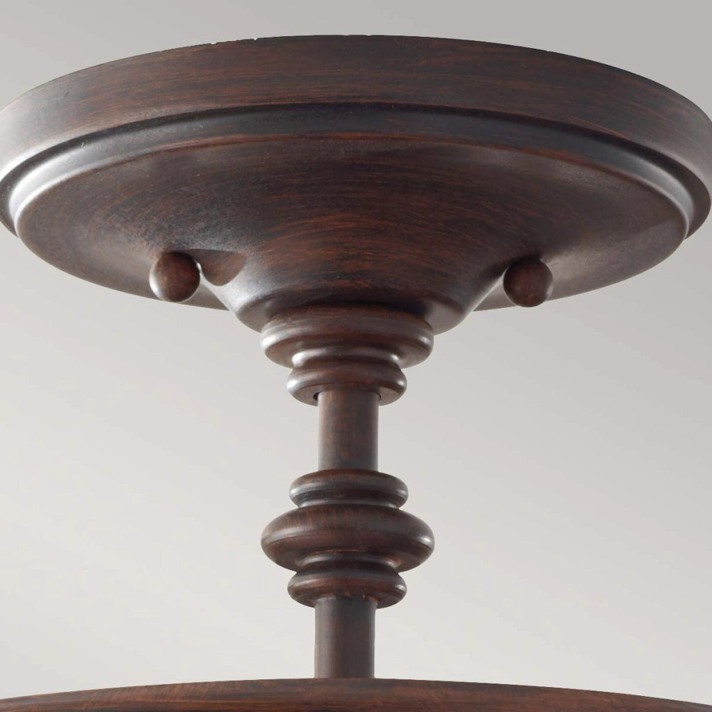 Plafoniera vintage bronzo anticato Pickering Lane 3xE14 Feiss