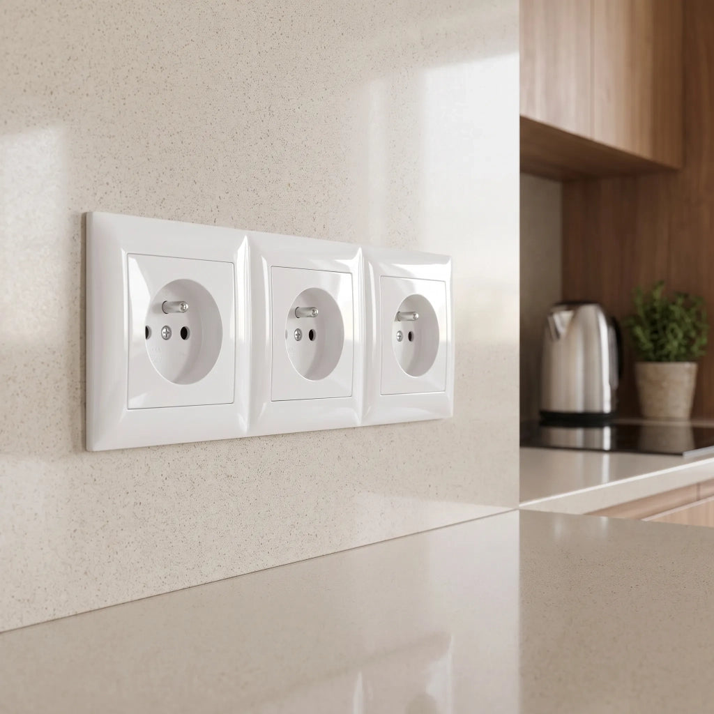 Placca Tripla Per Prese Oste Jnh015-3f White