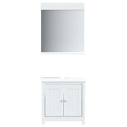 Set Mobili da Bagno | Armadio da bagno 2 pz BERG Bianco in Legno Massello di Pino
