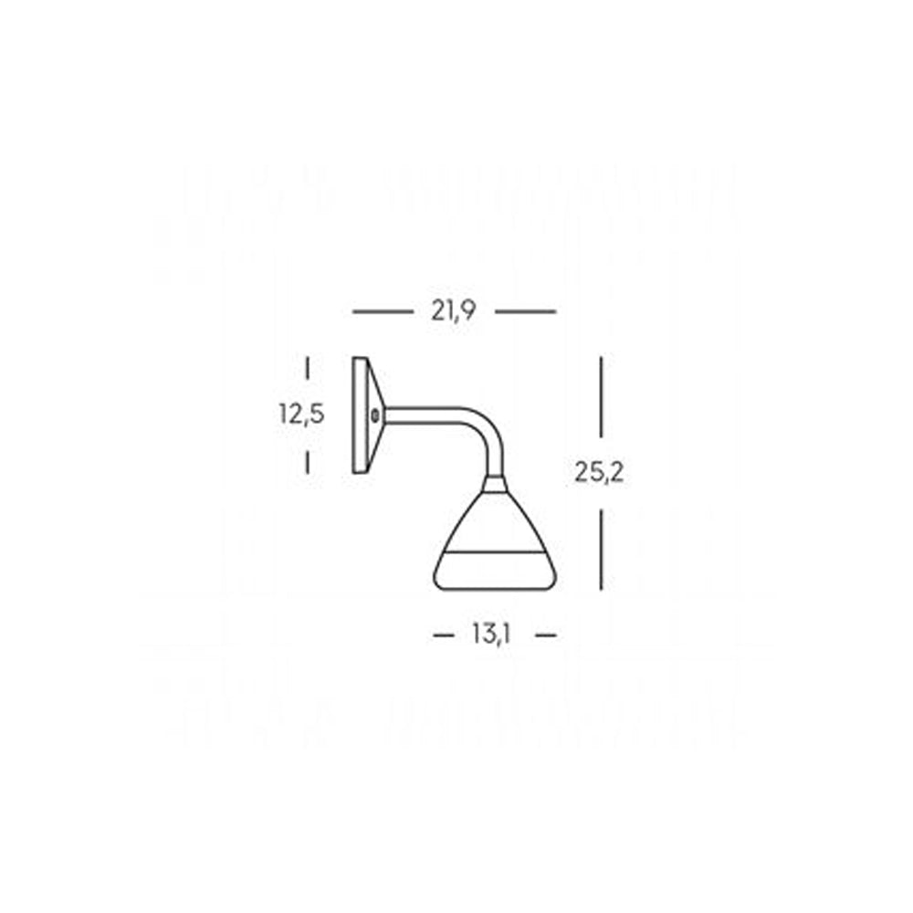 Applique Da Esterno Graal Alluminio E Termoplastica Verde Led 20W 4000K