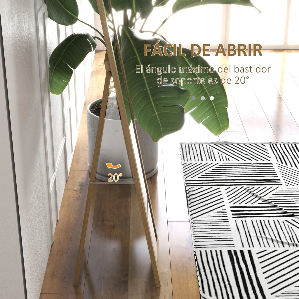 Specchio a Parete 37x155 cm con Cornice in Legno Rovere ¨C Zephmum ¨C Forma Rettangolare