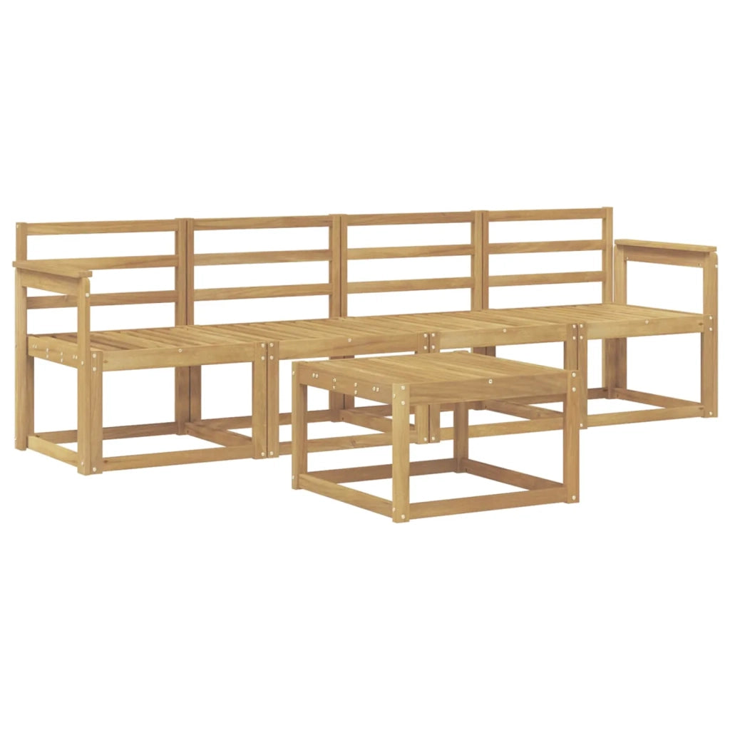 Set di divani da esterno 5 pcs Bianco 59 x 59 x 37 cm 3387198