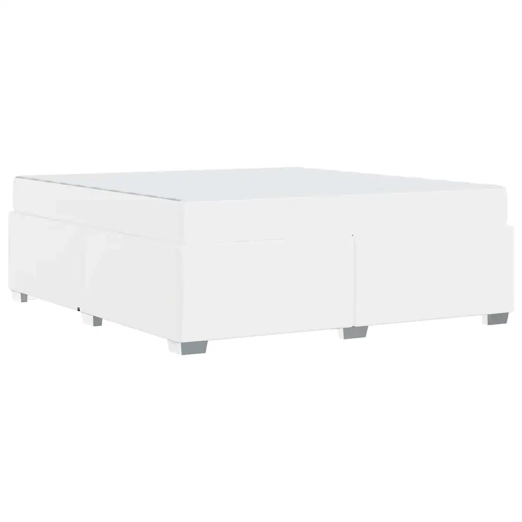 Struttura del letto con materasso Bianco 180 x 200 cm Tessuto