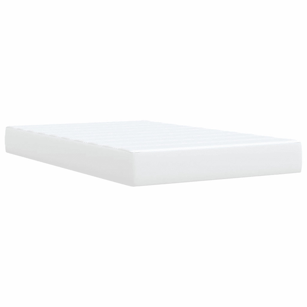 Giroletto a Molle con Materasso Bianco 120x200 cm in Similpelle
