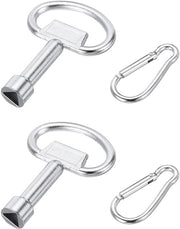 Chiave a L - Triangolare - Duraturo - Argento - Adatta per Scatole Elettriche e Contenitori Rifiuti - Argento