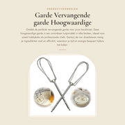 Accessori per Maniscalco - Garde 2 Pezzi - Veloce e Leggero - Garde di Ricambio in Acciaio Inossidabile - Facile da Montare - Ideale per Mescolare - Garde per Maniscalco
