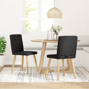 Sedie da Pranzo 2 pz Nere in Tessuto 4101123