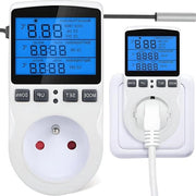 Termostato Digitale per Controllo Temperatura - Socket per Riscaldamento e Raffreddamento 250 V - Switch con Sensore e Prova LCD per Giardino di Cura