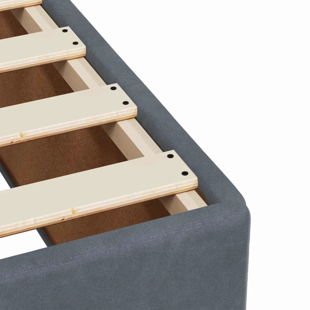 Letto box spring con materasso Grigio Scuro 140 x 200 cm 3450735