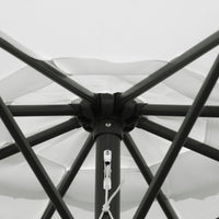 Ombrellone da Giardino Ø3m in Metallo e Poliestere Bianco