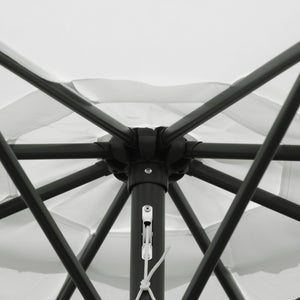Ombrellone da Giardino Ø3m in Metallo e Poliestere Bianco