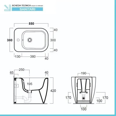 Sanitari filomuro rimless Simas Henges con sedile soft close incluso