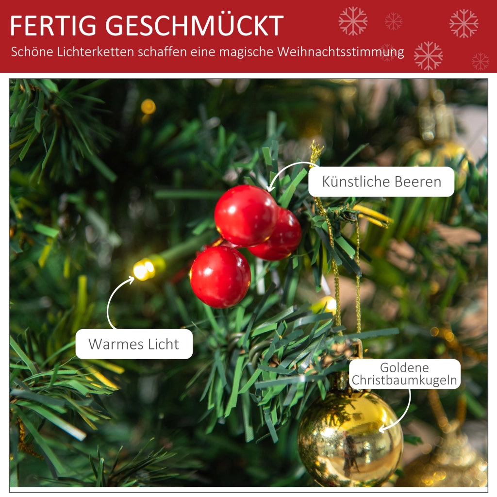 Albero di Natale con palline e luci LED ¨C zephmum ¨C 60 cm, multicolore