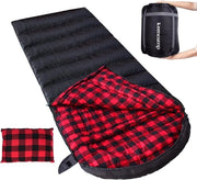 Zaino da letto esterno, cotone, caldo, 3-4 stagioni, flanella, imbottitura interna fino a -18 °C, XXL, zaino da letto con coperta, portatile, leggero, zaino da letto invernale, per campeggio, per adulti, 230 x 90 cm