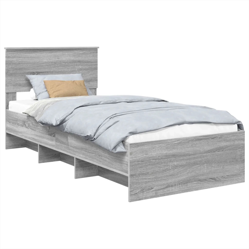 Struttura del letto Grigio Sonoma 80 x 200 cm Legno multistrato 3408905