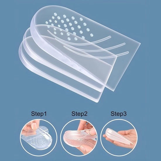 Inlegzoli 3 strati flessibili - Correttivi per piede - Gel antiscivolo - Per overpronazione/supinazione - Comodo e duraturo - Zoli ortopedici