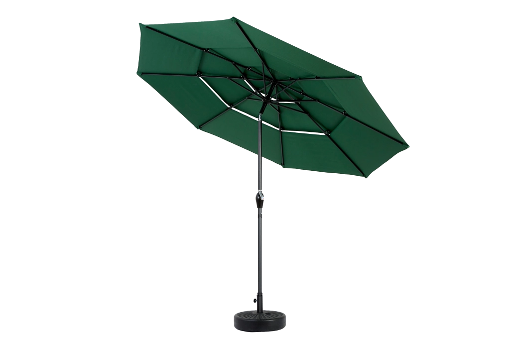 OMBRELLONE DA GIARDINO 10 FT In acciaio Verde scuro inclinabile