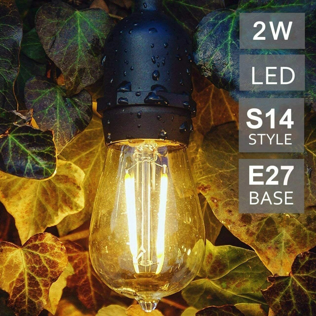 KIT 10 LAMPADA LED FILAMENTO VINTAGE RETRO BULBO E27 LAMPADINA LUCE DA 2 WATT LED LUCE CALDA 2700K