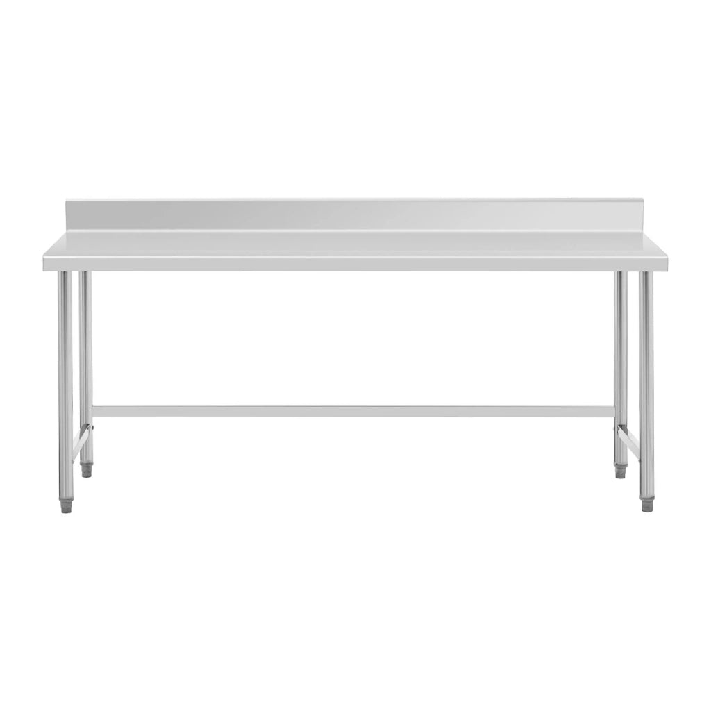 Tavolo da lavoro in acciaio inox piano di lavoro in acciaio inox piano di lavoro professionale tavolo da lavoro cucina alzatina a parete 200 x 70 cm 95 kg 14_0005122