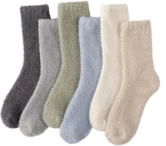 Sokkeri 6 Paia - Piumati - Calzini Termici Spessi - Calzini da Casa Caldi - Calzini da Letto - Ideali per l'Inverno