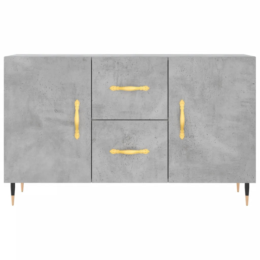 Credenza-Buffet-Armadio da cucina Grigio Cemento 100x36x60 cm in Legno Multistrato 532289