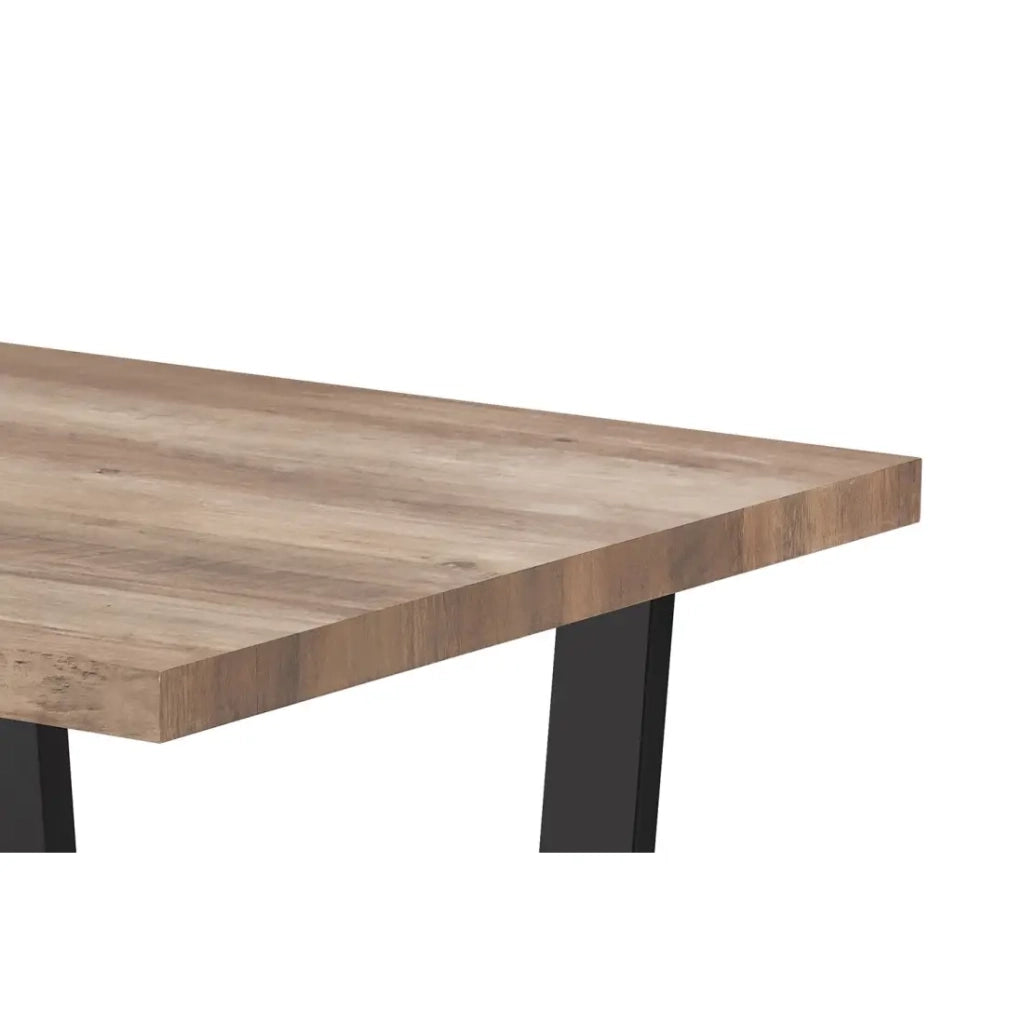 Tavolo da pranzo ALTONIA – 180x90 cm – Effetto legno di mango – Gambe in metallo – Design industriale e accogliente