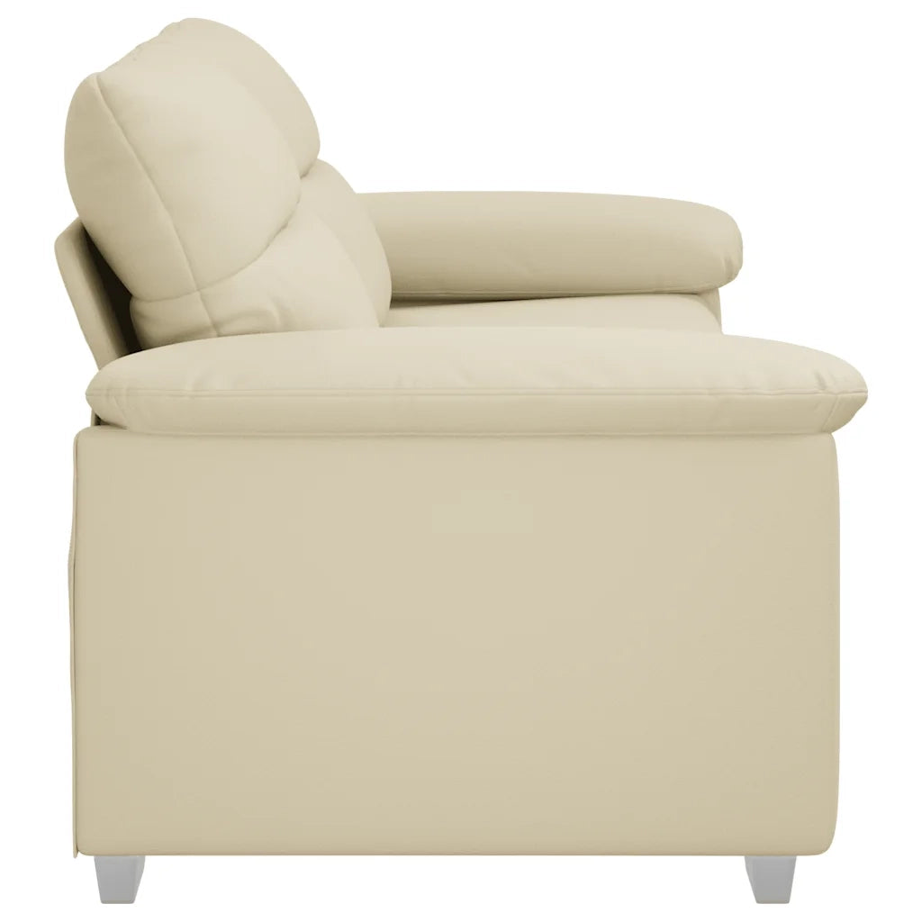 Divano a 2 posti Crema 180x81x84 cm in Similpelle 4105339