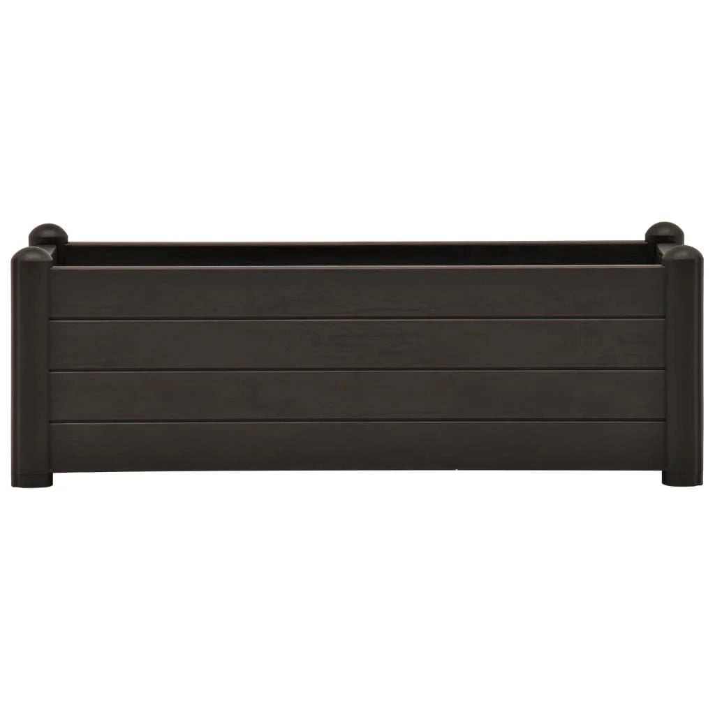 Fioriera rialzata per piante e fiori giardino PP antracite 100 x 43 x 35 cm 02_0001222