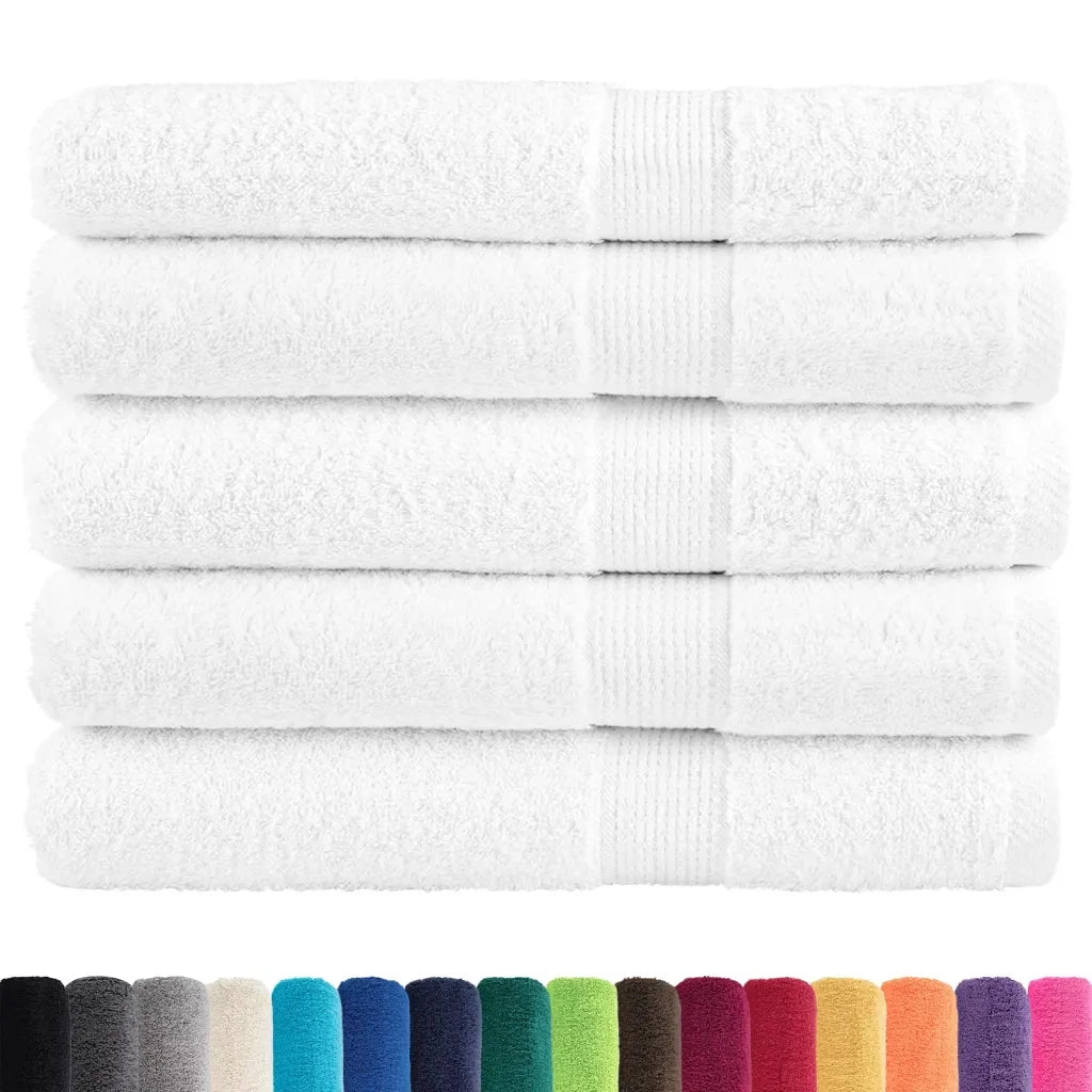 vidaXL Asciugamani Premium SOLUND 25 pz Bianchi 100x200cm 600gsm