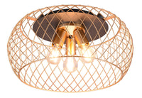 Plafoniera da Interno Attacco E27 in Metallo Ottone Opaco