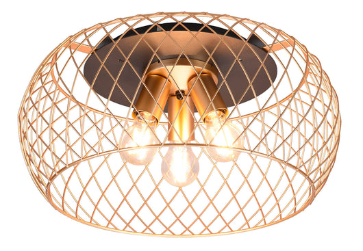 Plafoniera da Interno Attacco E27 in Metallo Ottone Opaco