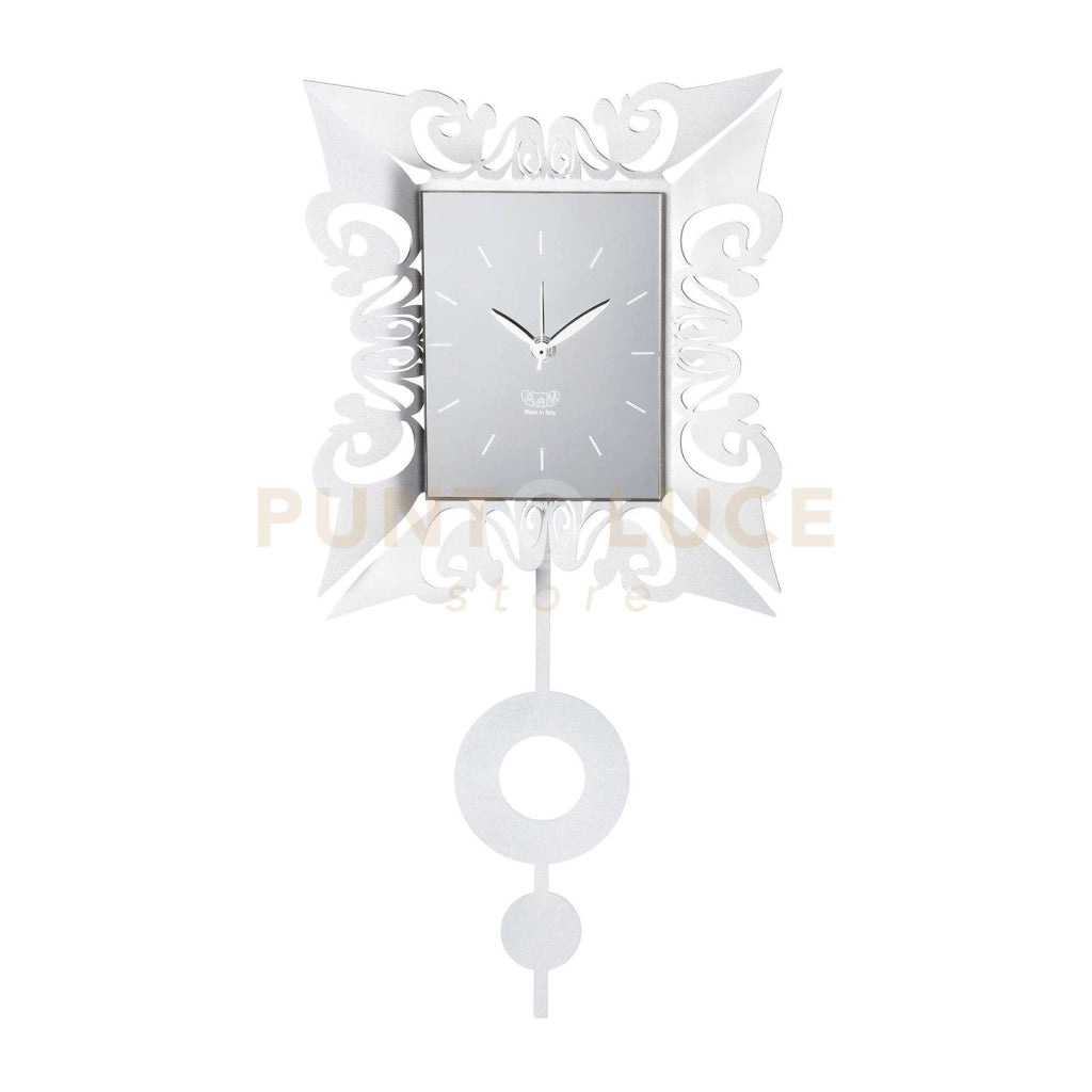 orologio vanity pendolo Bianco marmo in Ferro 26,7x54Hcm