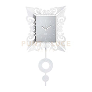 orologio vanity pendolo Bianco marmo in Ferro 26,7x54Hcm