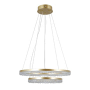 Lampada sospesa LED integrato Barlo 2 luci oro Italux