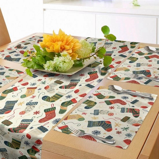 Tavolo da Natale 41 cm x 183 cm - Piatto da Tavola/Insieme - Decorazione da Tavola - Set di Colori - Sostenibile - Versatile - Tovagliato da Tavola