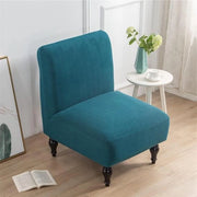 Fauteuil senza braccioli - Jacquard in suède - Rimovibile e lavabile - Protezioni per divano estensibili - Hotel, caffè, soggiorno - Blauer See - Grigio/bianco.