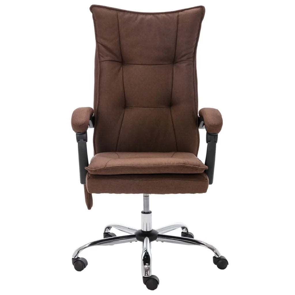Sedia Massaggiante da Ufficio Marrone in Tessuto cod mxl 22985