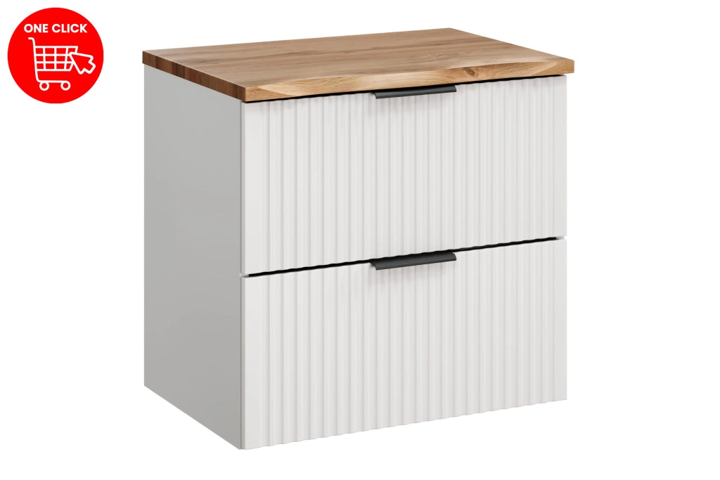 Set mobili bagno 60 cm con piano Adel White 60 x 1401 x 46 cm