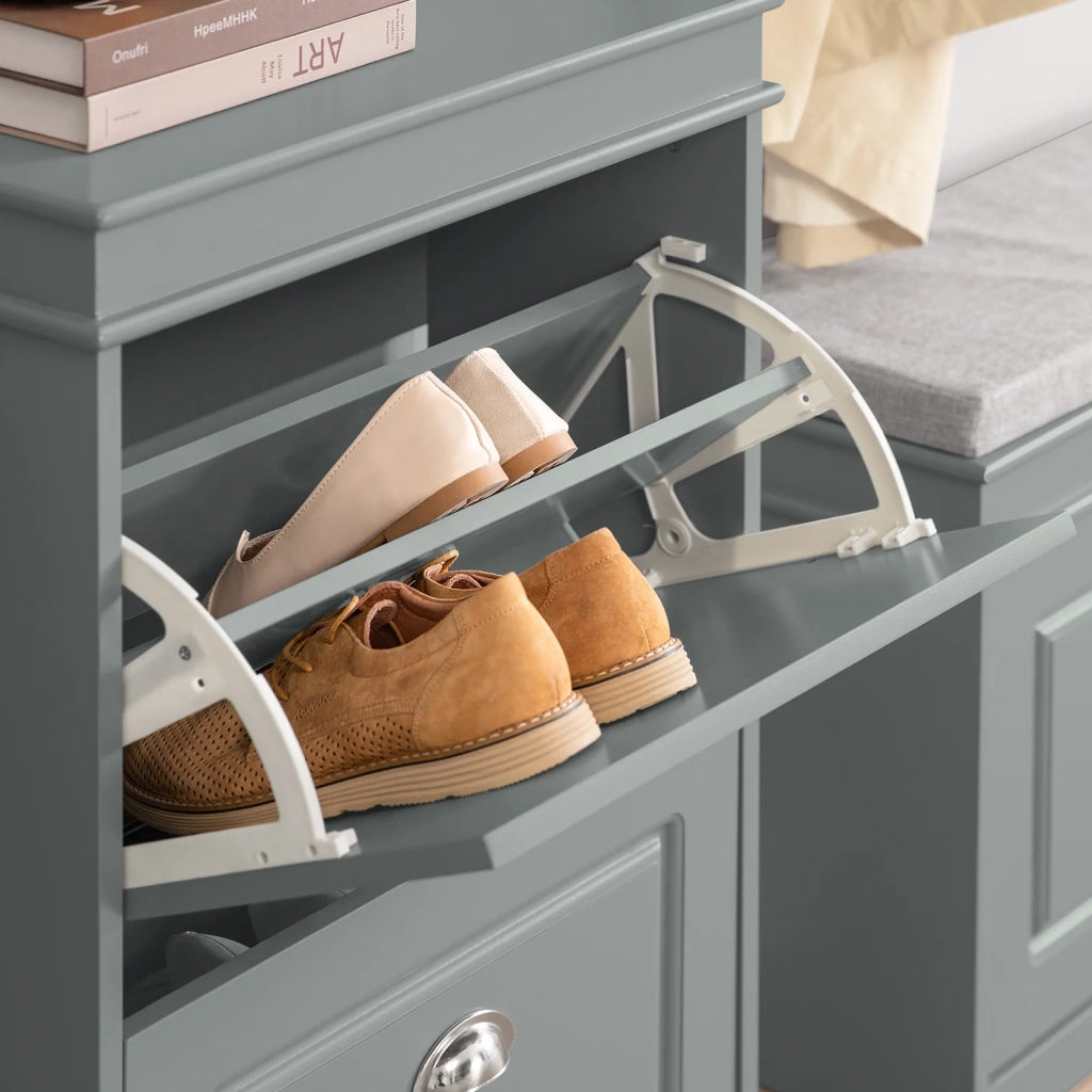 Scarpiera Salvaspazio Slim Portascarpe Salvaspazio Regolabili 54x24x83cm Grigio FSR78-HG