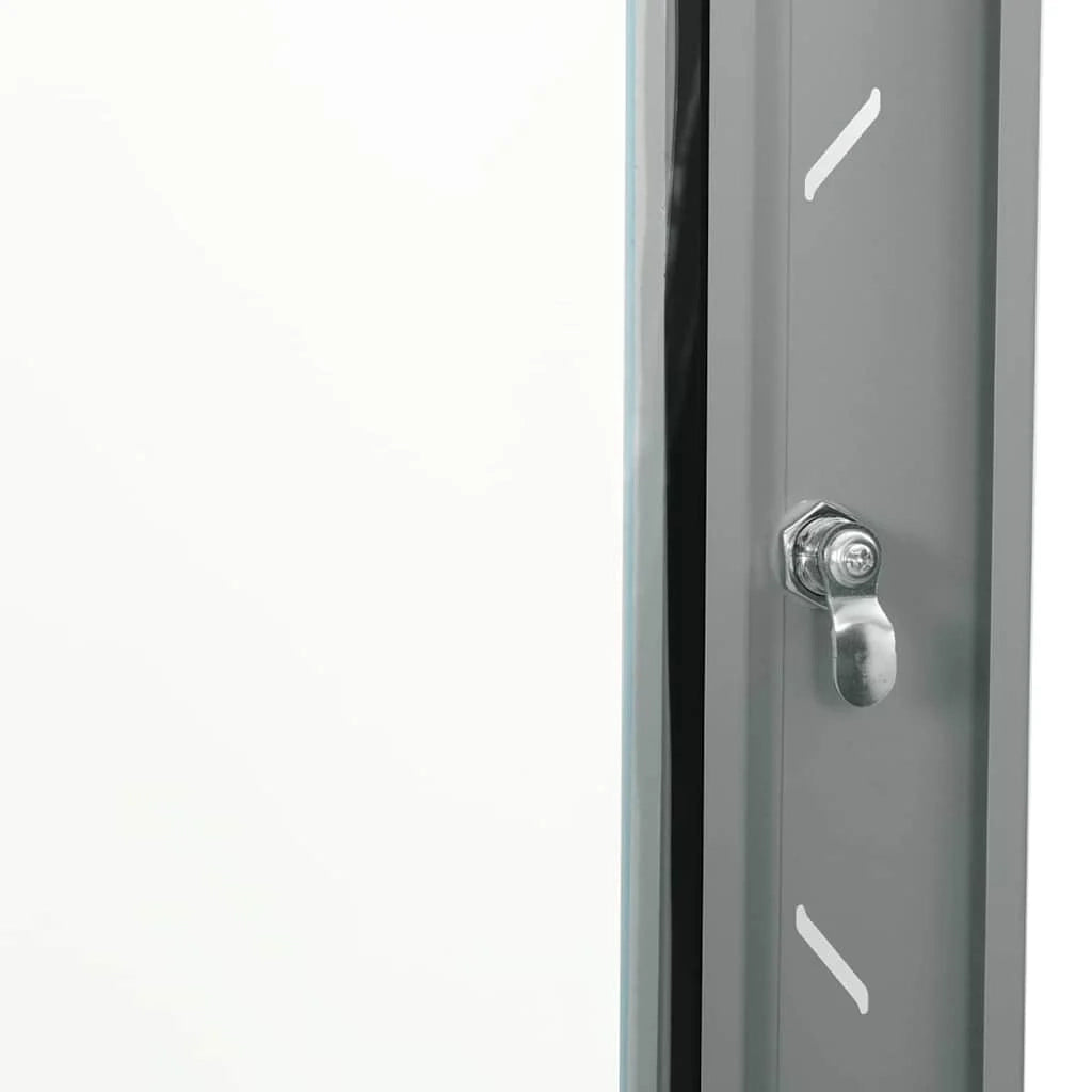 Armadio di rete industriale con vano interno 60 x 45 x 50 cm conforme alle normative di sicurezza in acciaio grigio 02_0059066