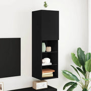 Set mobile TV Rovere Nero 30,5 x 30 x 102 cm Legno multistrato 862198