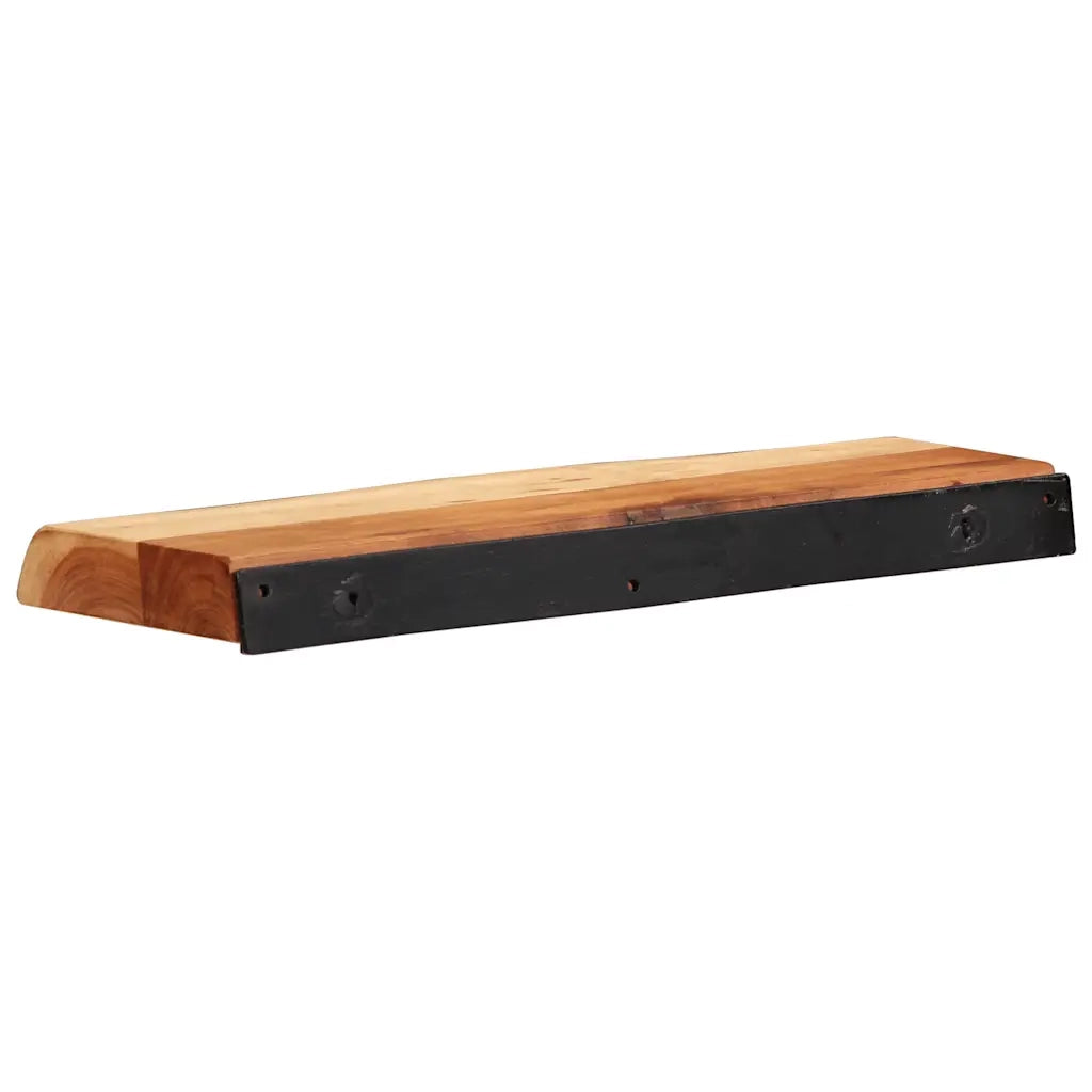 Mensole da Parete 2 pz 40x20x3,5 cm in Legno Massello di Acacia 373624