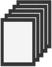 Quadro di esposizione A5 - 5 parti - Magnetico - Autoadesivo - PVC - Dimensioni esterne 23,8 x 17,8 cm - Quadro di esposizione
