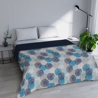 Trapuntino Estivo Matrimoniale in Microfibra 100 gr con Stampa Soffioni Blu Basic
