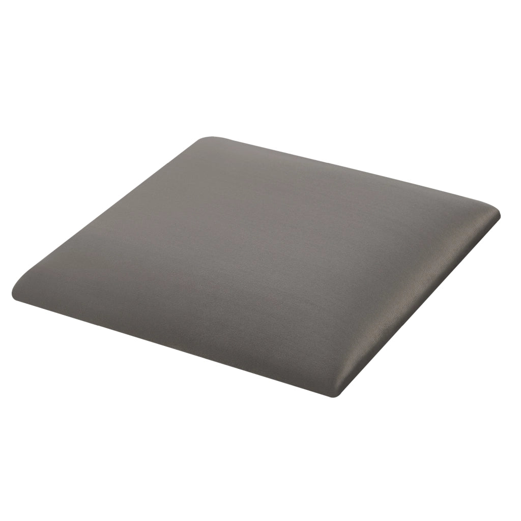 Set Carpino di 4 Pannelli Murali Imbottiti Rivestiti in Tessuto Velluto Grigio Scuro 30x30 cm [neu.haus]