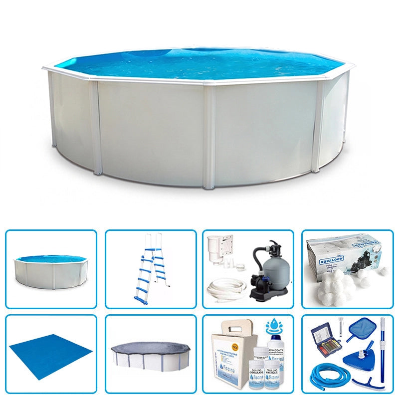 Piscina Fuori Terra Steelwhite -  4,60 X H.1,32 M - Kit Pro