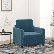 Divano Sedia-Poltrona Blu 60 cm Velluto 256769