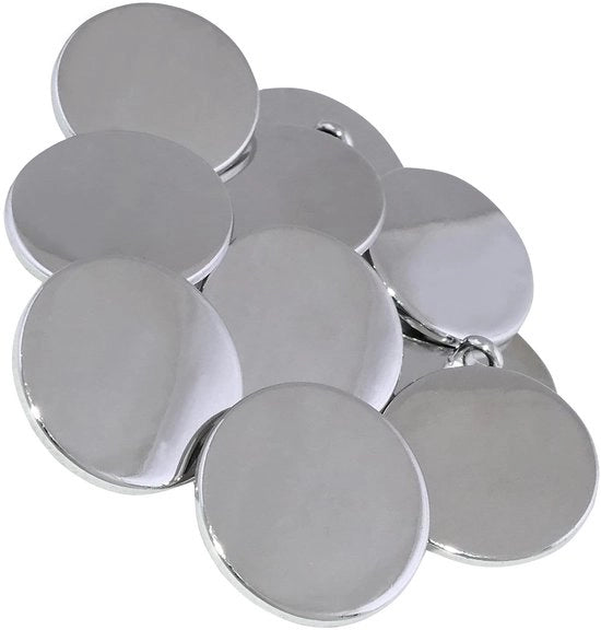 C56994 - 10 pezzi di spillo a coda Ø 23 mm per cucire 36L L36 - argento - di metallo - accessori per cucire moda