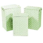 Cestone poliestere 1-3 verde chiaro foderato rettangolare cm 40x30h55