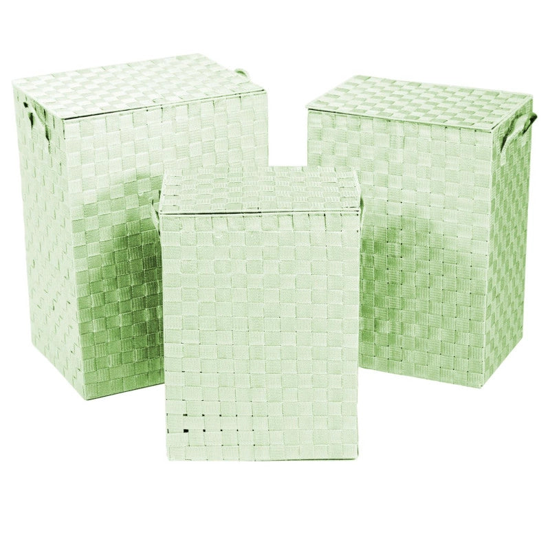 Cestone poliestere 1-3 verde chiaro foderato rettangolare cm 40x30h55